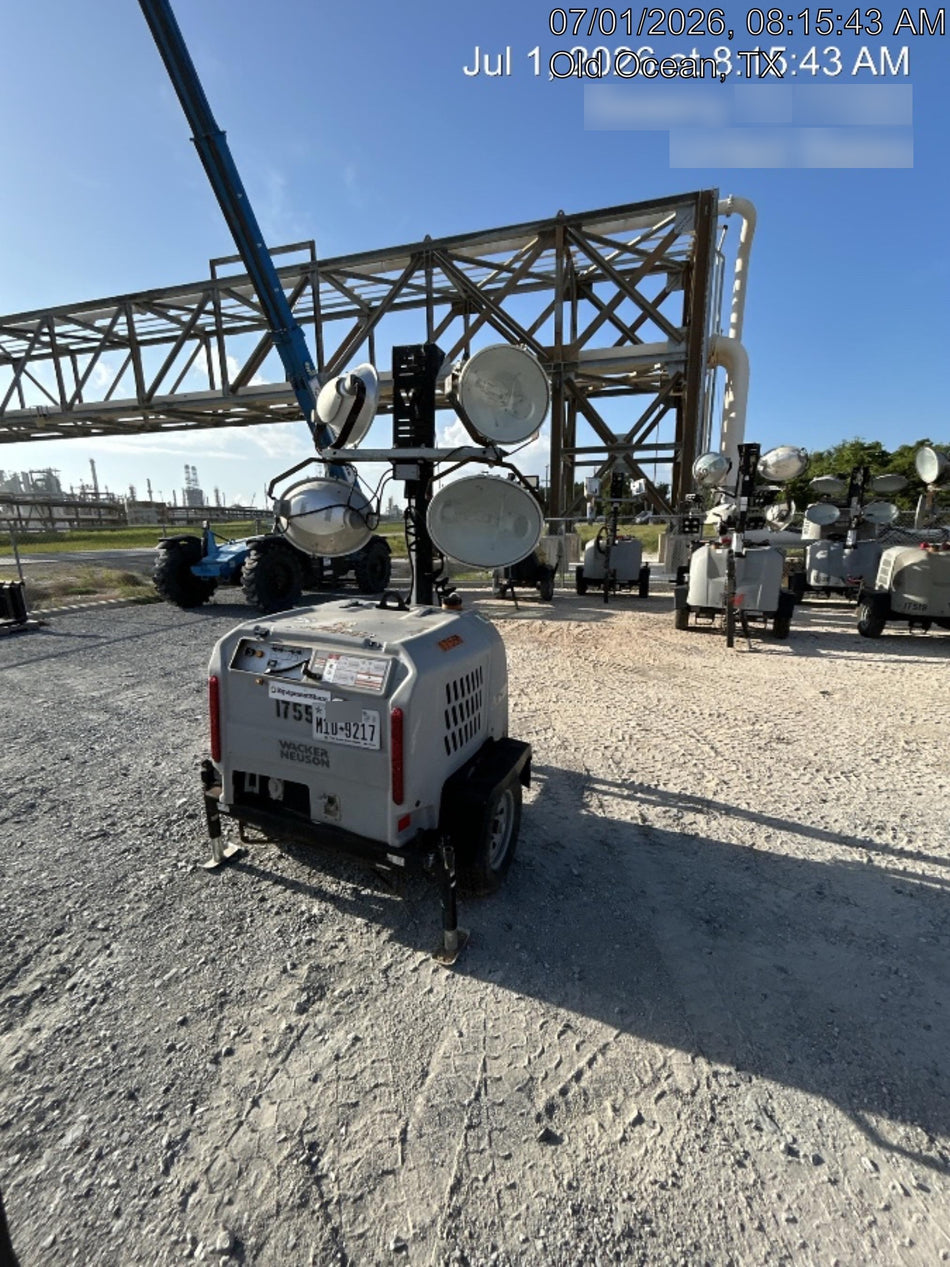 Wacker Neuson LTV6K-MH Wacker Neuson LTV6K Mobile Light Tower w/Fuel Level Sensor Installed