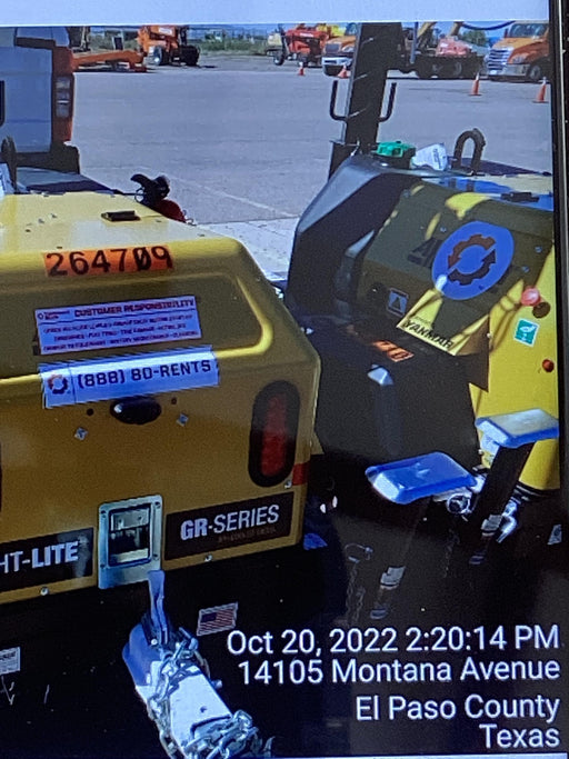 2022 Allmand NLV3GR (4) LED Light Fixture 350W, 23' Vertical Mast, 3kW Prime, Towable, ES Decals, T3