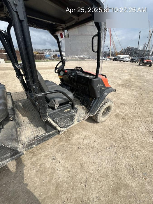 Kubota RTV-X1140W-H 4wd Utility Cart, 4 Seat, Diesel, LED Strobe, Windshield Tempered Glass, Plastic Canopy, Wire Harness Kit, Backup Alarm