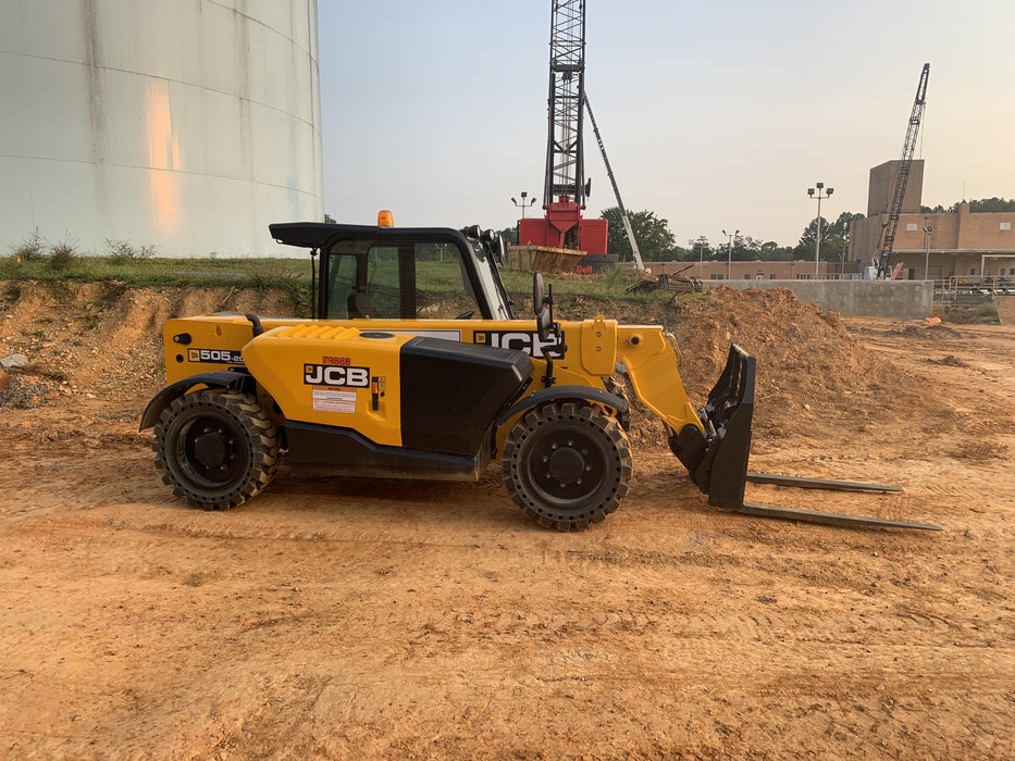 2020 JCB 505-20TC Cab/Heat/Air, Solid Tires, Work Lights, Beacon, Aux Hydraulics, Back up Alarm, ES Decals