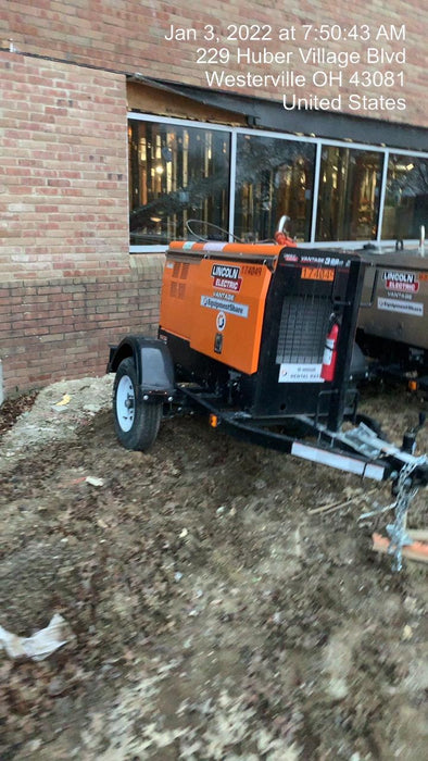 2021 Lincoln Electric Vantage 322 Vantage 322 Ready Pak 3 w/ Decals, ORANGE (includes trailer, cable rack, fender light kit) NO Telematics