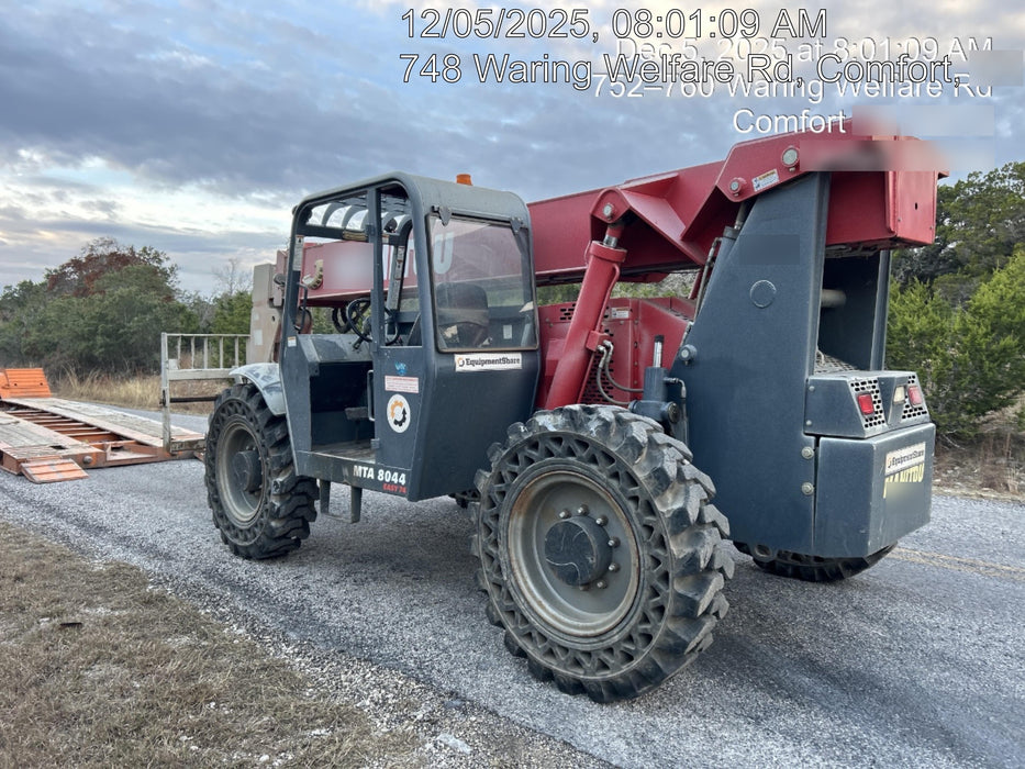 2018 Manitou MTA8044 MTA8044 - 74 HP T4, Canopy, Worklights/Strobe, Beacon, 66" Carriage, 48" Forks, Solid Tires, Lift Hook, Aux Hydraulics