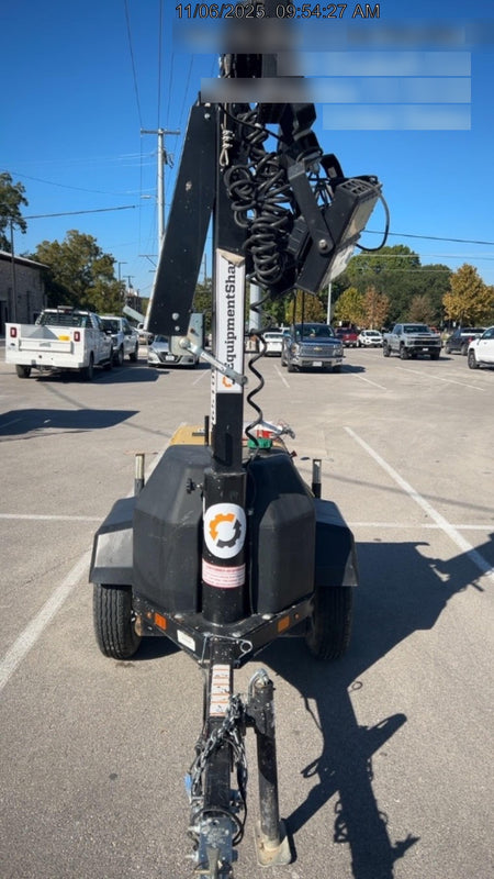 2022 Allmand NLV3GR (4) LED Light Fixture 350W, 23' Vertical Mast, 3kW Prime, Towable, ES Decals, T3