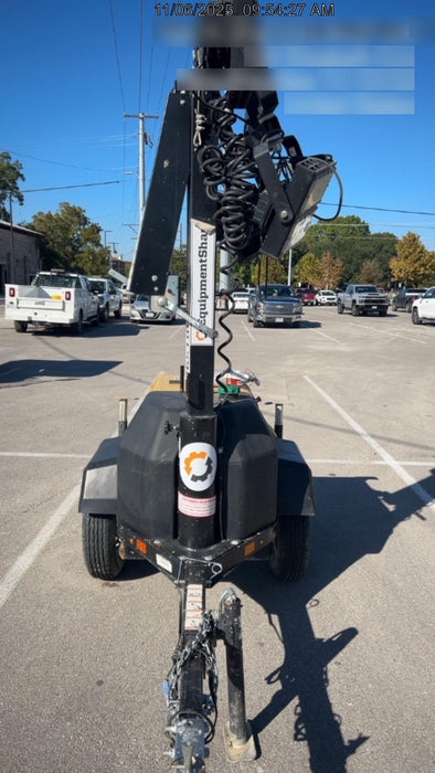 2022 Allmand NLV3GR (4) LED Light Fixture 350W, 23' Vertical Mast, 3kW Prime, Towable, ES Decals, T3