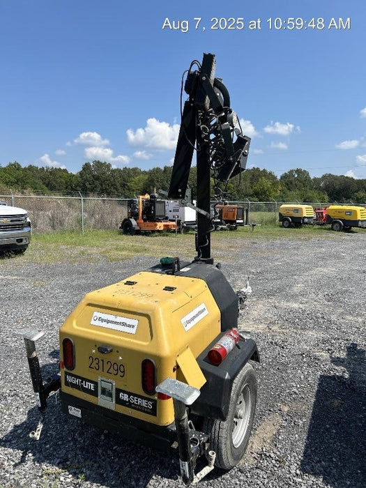 2022 Allmand NLV3GR (4) LED Light Fixture 350W, 23' Vertical Mast, 3kW Prime, Towable, Deep Sea L401, Leveling Jacks, Yanmar T4F 5.8hp