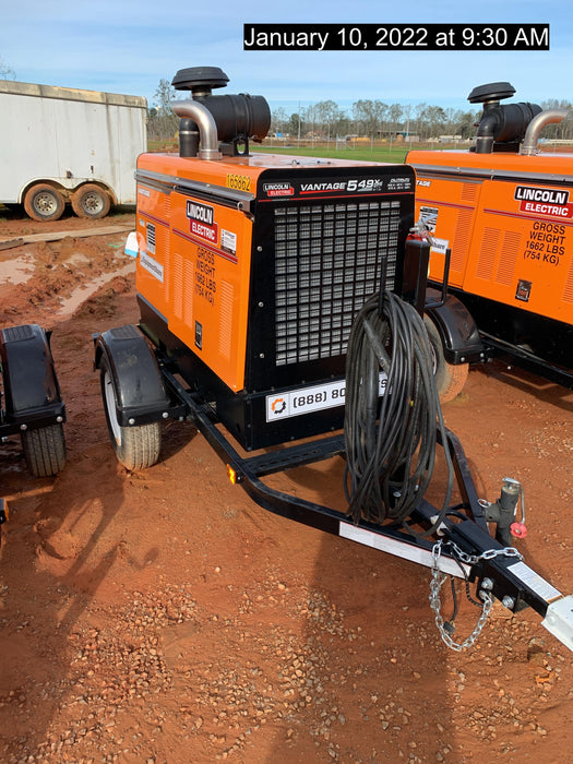 2021 Lincoln Electric Vantage 549X Ready Pak 3, ORANGE (includes trailer, cable rack, fender light kit)