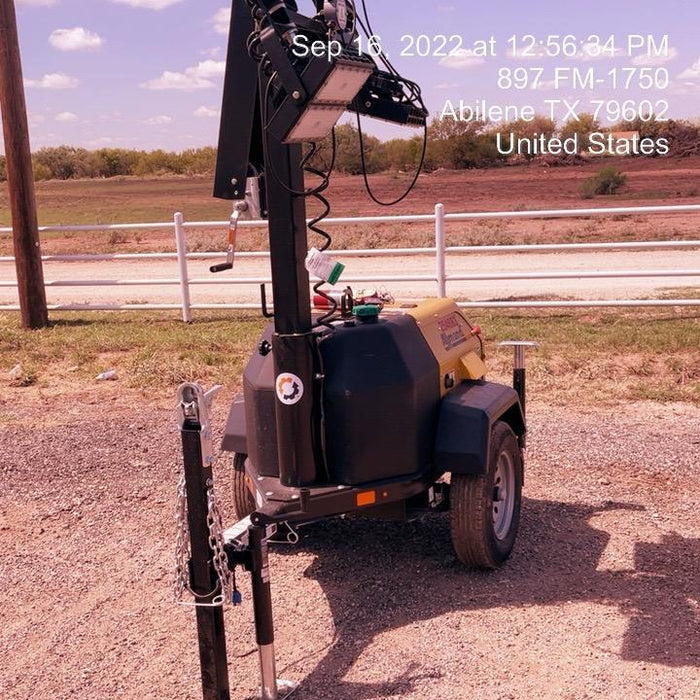 2022 Allmand NLV3GR (4) LED Light Fixture 350W, 23' Vertical Mast, 3kW Prime, Towable, ES Decals, T3