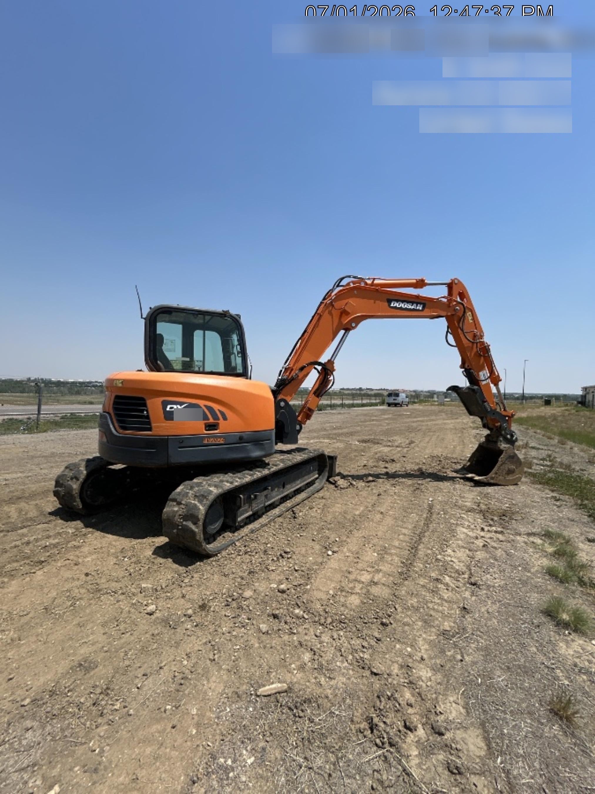2019 Doosan DX85R-3 Standard Track Mini Excavator