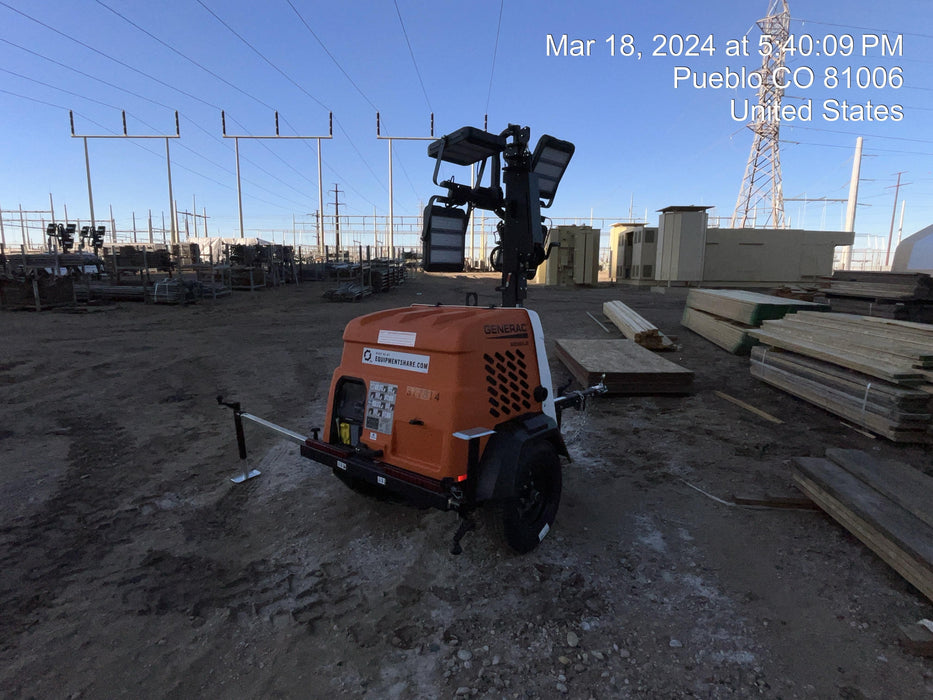 2023 Generac MLT2 Diesel, Flex Switch 120V Input, Powerzone Controller, 
(4) 320W LED Lights, 4kW Generator, 39.9 Gal Fuel Tank, 2" Ball, T3