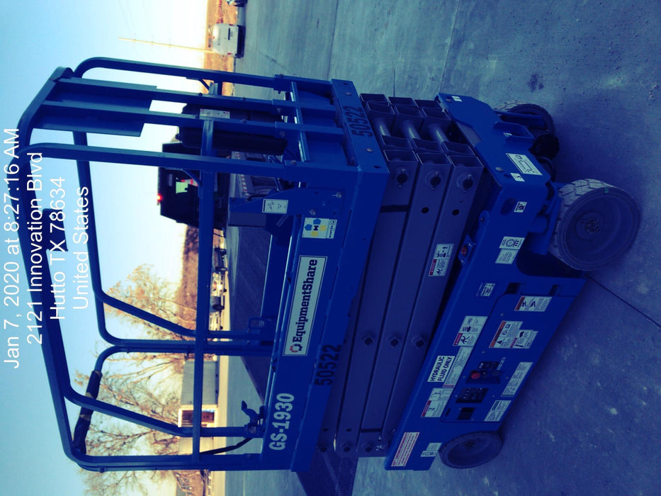 2019 Genie GS-1930 Fixed Rails with Chain Entry