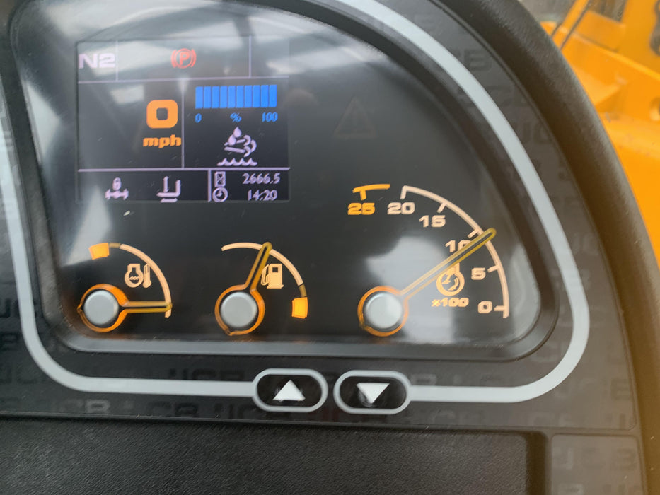 2019 JCB 512-56 Enclosed Cab, 74 HP, Solid Tires, Worklights, Beacon, Aux Hydraulics, Lifting Eye 60" Carriage/60" Forks