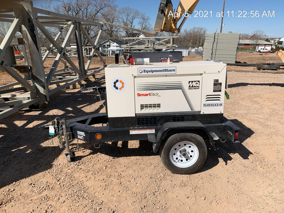 2020 Multiquip DLW400ESA4 400 amp Welder, 14kW, 120/240V, T4F Kubota, Trailer