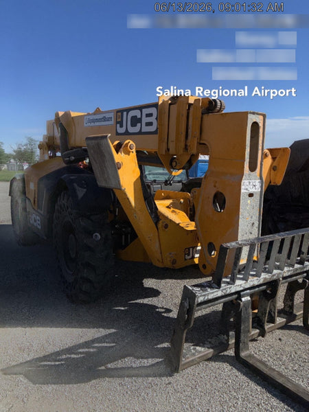 2020 JCB 510-56 Cab/Heat/Air, 74 HP, Solid Tires, STD Worklight, Beacon, Aux Hydraulics, Lifting Eye, Back up Alarm w/66" Carriage/60" Forks