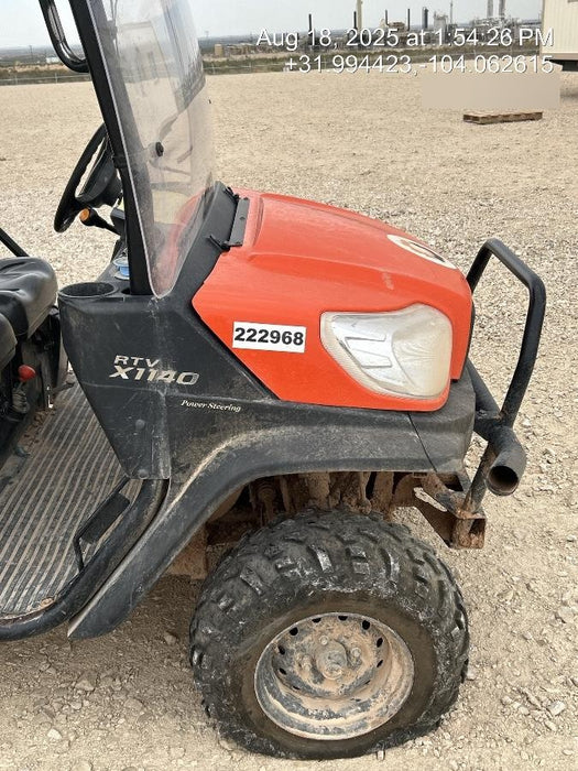 2022 Kubota RTV-X1140W-H Plastic Canopy, Windshield Acrylic Clear, LED Strobe Light, Wire Harness Kit, Back up Alarm