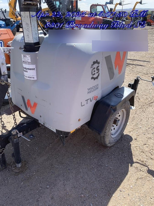 2018 Wacker Neuson LTV6L-MH Wacker Neuson LTV6L Mobile Light Tower w/Fuel Level Sensor Installed