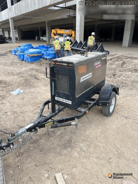 2019 Lincoln Electric Vantage 322 Welder Ready-Pak 3, Two wheel trailer, Fender and Light kit, Cable Rack