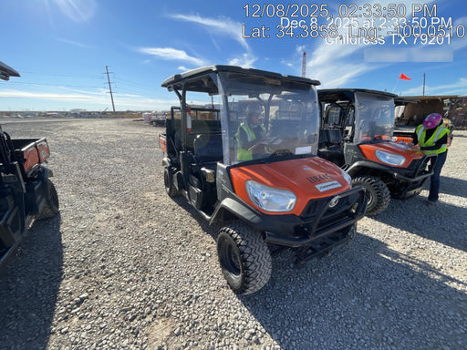 2020 Kubota RTV-X1140W-H 4WD, LED Strobe, Windshield Acrylic Clear, Plastic Canopy, LED Strobe Light, Wire Harness Kit, Backup Alarm