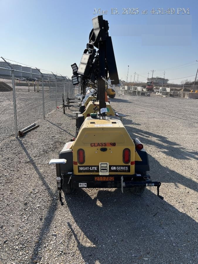 2022 Allmand NLV3GR (4) LED Light Fixture 350W, 23' Vertical Mast, 3kW Prime, Towable, Deep Sea L401, Leveling Jacks, Yanmar T4F 5.8hp