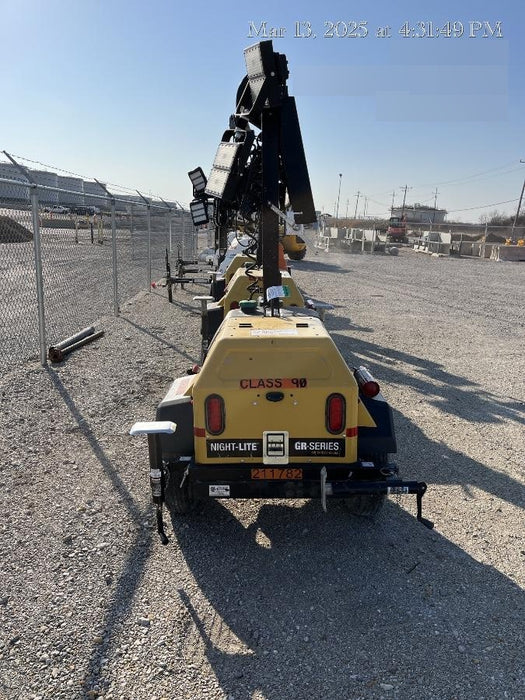 2022 Allmand NLV3GR (4) LED Light Fixture 350W, 23' Vertical Mast, 3kW Prime, Towable, Deep Sea L401, Leveling Jacks, Yanmar T4F 5.8hp