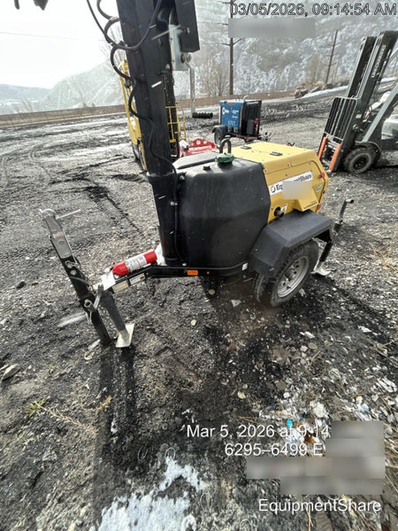2021 Allmand NLV3GR (4) LED Light Fixture 350W, 23' Vertical Mast, 3kW Prime, Towable, Deep Sea L401, Leveling Jacks, Yanmar T4F 5.8hp