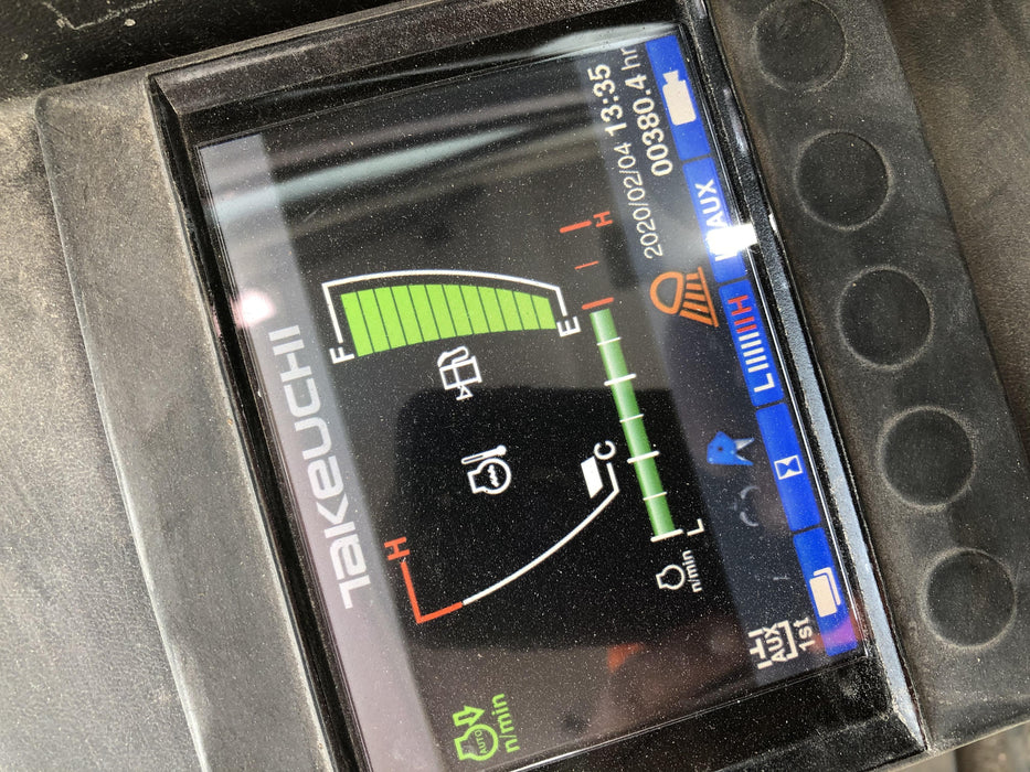 2019 Takeuchi TB290 Cab/Heat/AC Rubber tracks, Dozer blade, Travel alarm, Auxiliary hydraulics Manual QC, Hydraulic thumb, 18", 24", and 36" Buckets