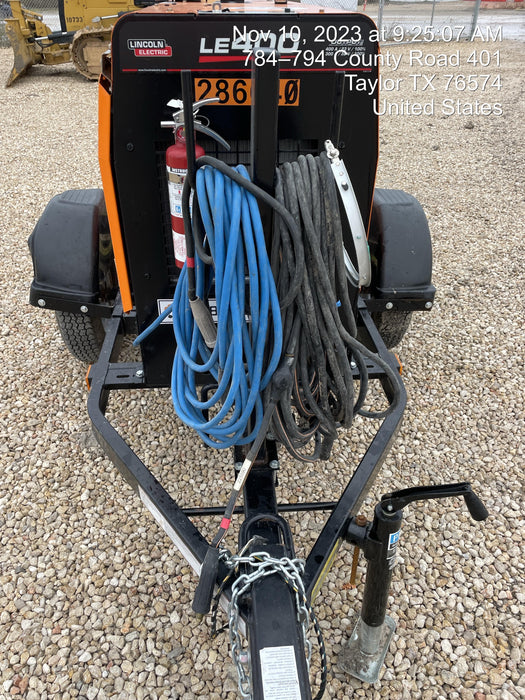 2022 Lincoln Electric LE400 Kubota V1505, Trlr, Cable Rack, Light Kit, ES Decals, T3