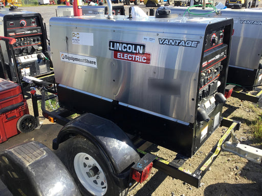 2019 Lincoln Electric Vantage 322 Welder Ready-Pak 3, Two wheel trailer, Fender and Light kit, Cable Rack
