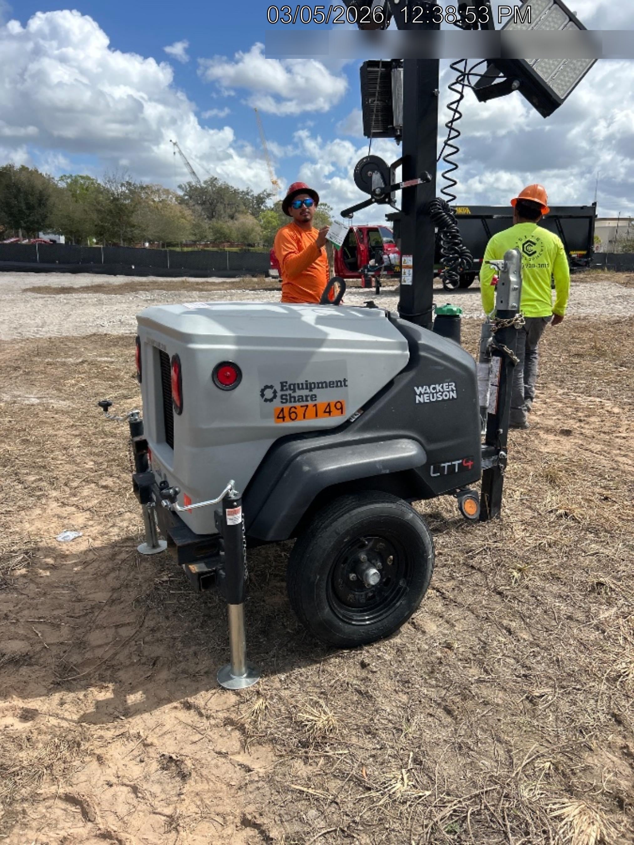 2024 Wacker Neuson LTT4 Diesel, Kohler KDW702, Deep Sea Controller, Auto Start, LED 320W, Bypass Outlet, T3