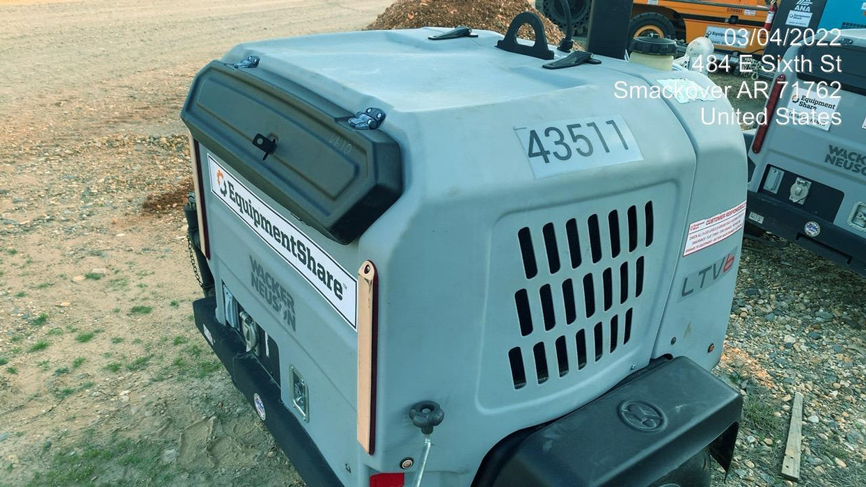 2019 Wacker Neuson LTV6L-MH Wacker Neuson LTV6L Mobile Light Tower w/Fuel Level Sensor Installed