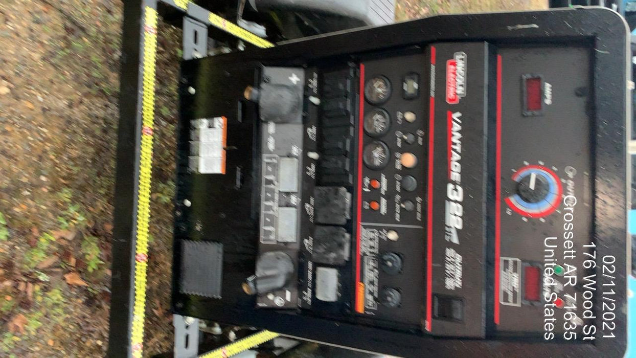 2019 Lincoln Electric Vantage 322 Ready-Pak 3, Two Wheel Trailer, Fender and Light Kit, Cable Rack