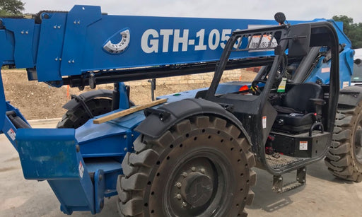 2019 Genie GTH-1056 Canopy, Solid RT Tires, LED Work Lights, Beacon 60" QA Carriage, 60" Forks