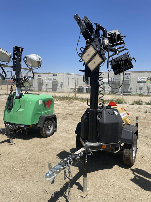 2022 Allmand NLV3GR (4) LED Light Fixture 350W, 23' Vertical Mast, 3kW Prime, Towable, ES Decals, T3