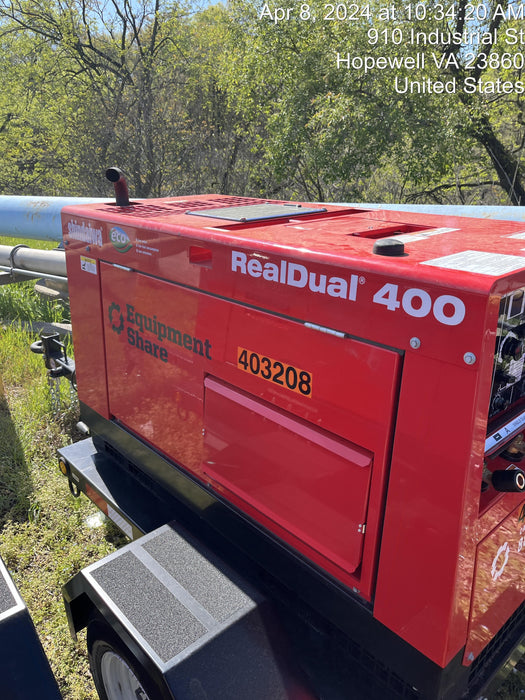 2024 Shindaiwa DGW400MDL Kubota D902 Engine, 23 HP, Dual Op Welder, Wire, Arc, Droop Stick, Tig, and CC Stick Functionality, Simulphase, 3 Phase and 1 Phase Gen Output, Single Axle NB Trlr, Slr Trckl Chrg 12V 12W, Fire Ext