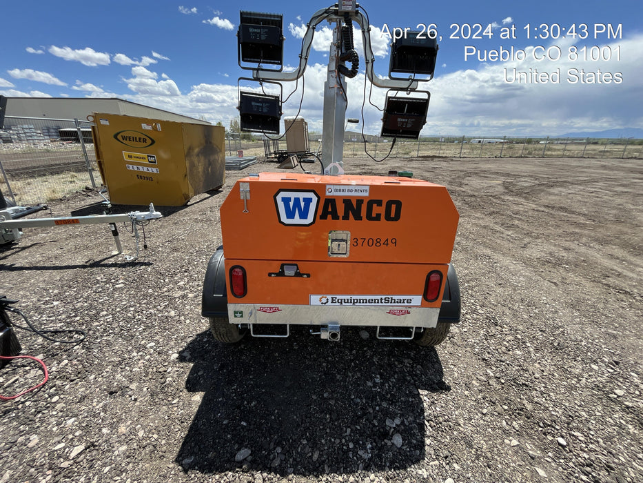 2023 Wanco WLTT-4MM4K Diesel, Deep Sea Controller, Shore Power Plug, Auto Start, (4) 350W LED Floodlights, 4kW Generator, 60 Gal Fuel Tank, 2" Ball, T3