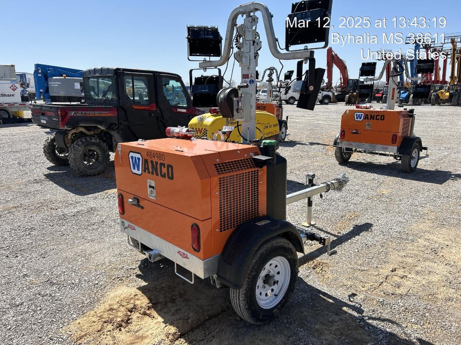 2025 Wanco WLTT-4MM4K Diesel, Mitsubishi L2E, 9.0HP @1800 rpm, Deep Sea Controller, Shore Power Plug, Auto Start, (4) 350W LED Floodlights, 4kW Generator, 60 Gal Fuel Tank, 2" Ball, T3