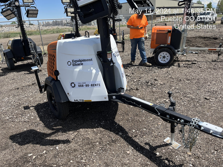 2023 Generac MLT2 Diesel, Flex Switch 120V Input, Powerzone Controller, 
(4) 320W LED Lights, 4kW Generator, 39.9 Gal Fuel Tank, 2" Ball, T3