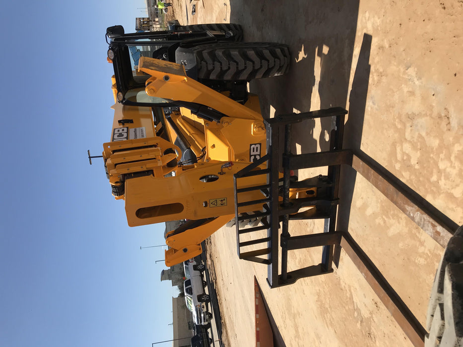 2019 JCB 510-56 Open ROPS, 74 HP, Solid Tires, Worklights, Beacon, Aux Hydraulics, Lifting Eye w/60" Carriage/60" Forks