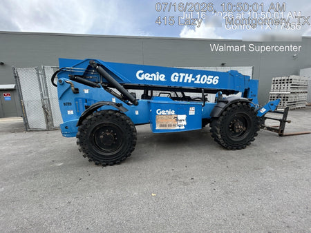 2018 Genie GTH-1056 Genie GTH-1056 w/Open ROPS, Solid Tires, Work Light/Beacon, 60" Carriage and Forks