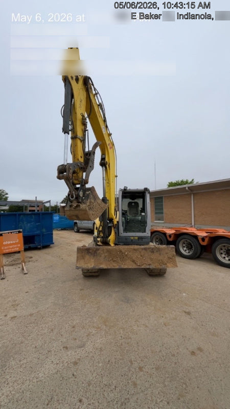Wacker Neuson ET90 Enclosed Cab, Hybrid Tracks, Long Dipperstick,  Bucket