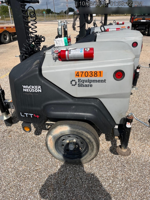 2024 Wacker Neuson LTT4 Diesel, Kohler KDW702, Deep Sea Controller, Auto Start, LED 320W, Bypass Outlet, T3