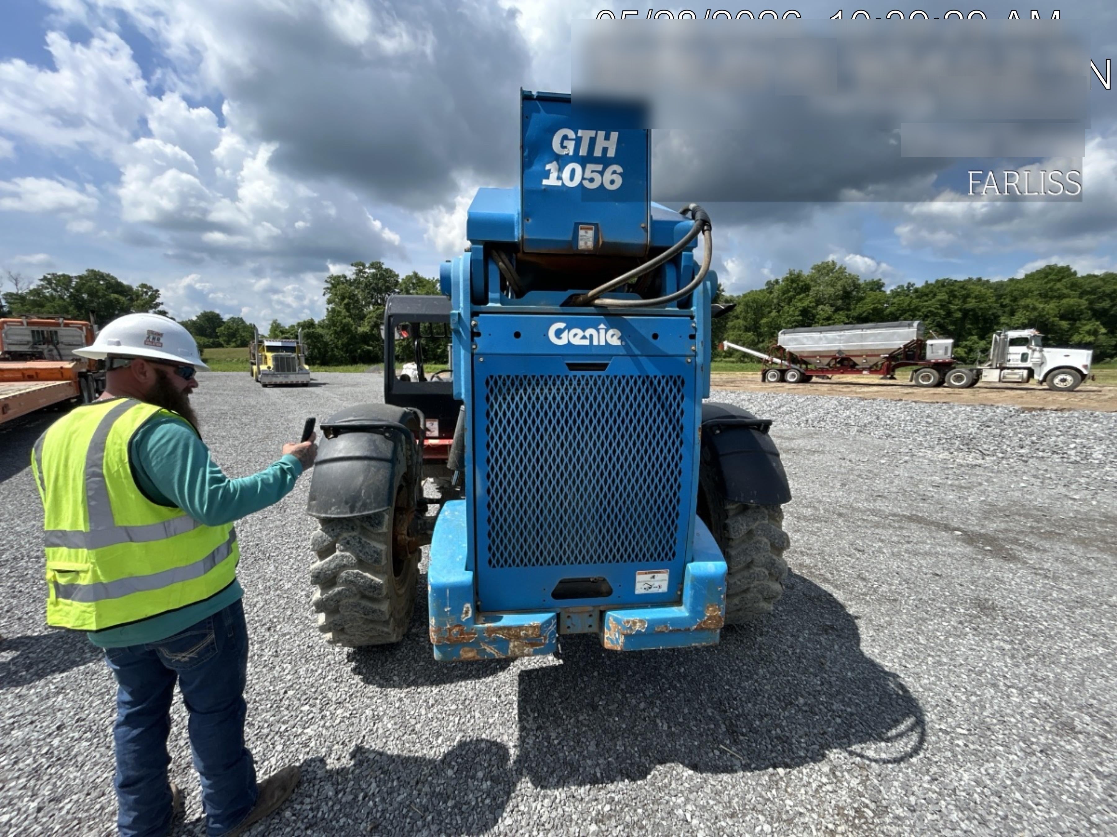 2018 Genie GTH-1056 Genie GTH-1056 w/ROPS, Work Lights, Solid Tires, RH Cab Mesh, Beacon, 60" Carriage and Forks