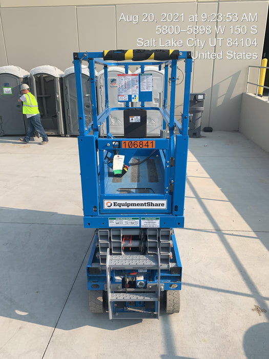 2020 Genie GS-1930 Solid Non Marking Tires, Beacon, Folding rails with half height swing gate, 800W Inverter