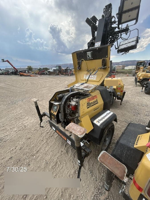 2022 Allmand NLV3GR (4) LED Light Fixture 350W, 23' Vertical Mast, 3kW Prime, Towable, ES Decals, T3