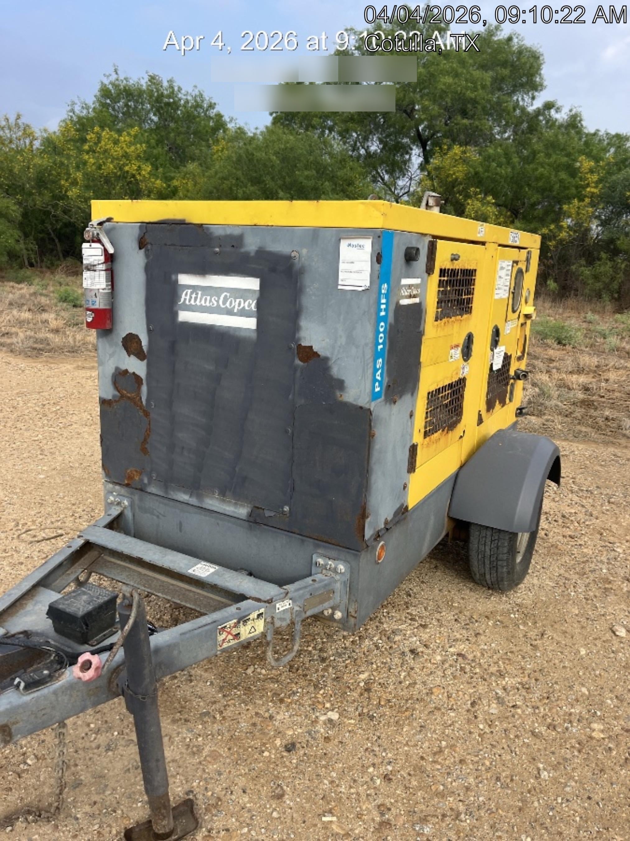 2020 ATLAS COPCO PAS 100 HF CS Enclosed