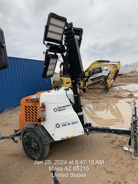 2023 Generac MLT2 Diesel, Flex Switch 120V Input, Powerzone Controller, (4) 320W LED Lights, 4kW Generator, 39.9 Gal Fuel Tank, 2" Ball, T3