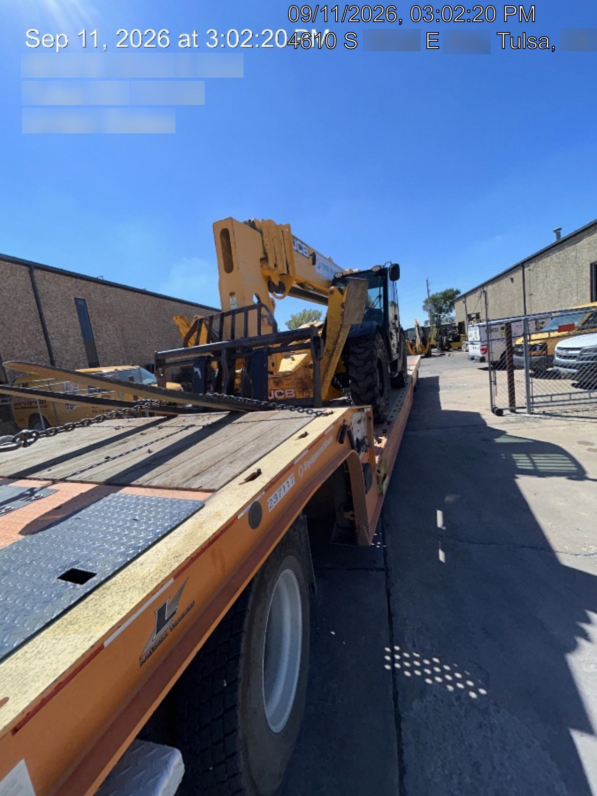 2019 JCB 512-56 Cab/Heat/Air, 109 HP, Solid Tires, STD Worklight, Beacon, Aux Hydraulics, Lifting Eye, Back up Alarm w/66" Carriage/60" Forks