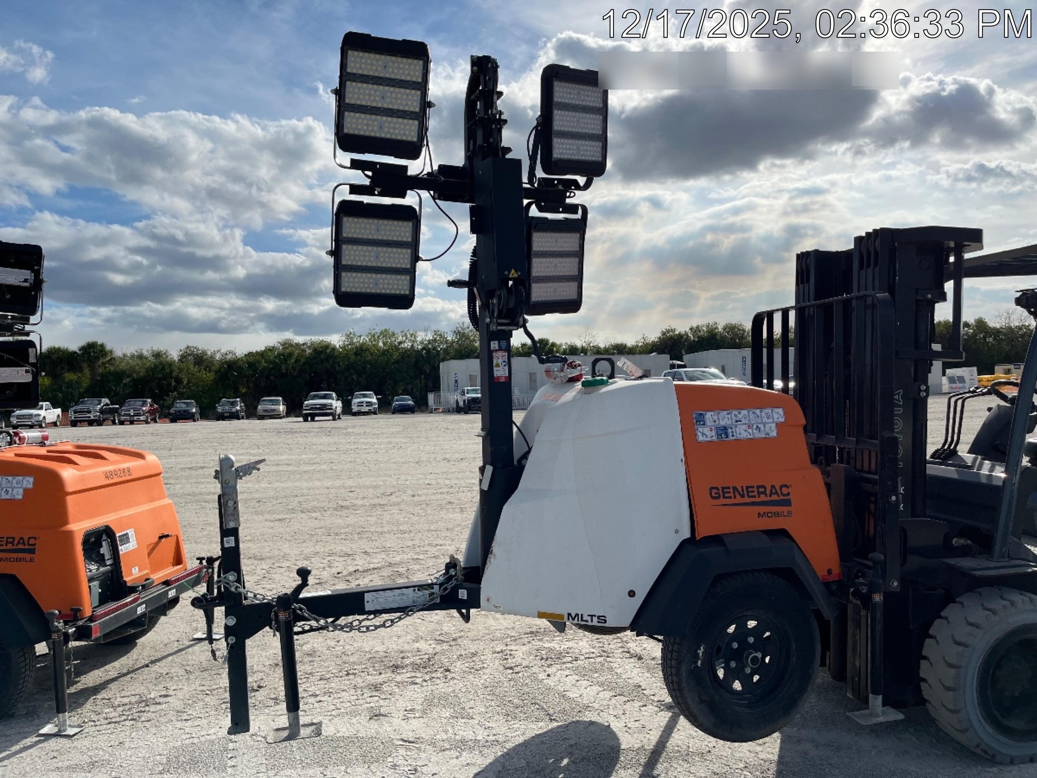 2025 Generac MLTS-4 Diesel, Mitsubishi L2E, 7.1 hp @1800 rpm, Flex Switch 120V Input, Powerzone Controller, (4) 320W LED Lights, 4kW Generator, 39.9 Gal Fuel Tank, 2" Ball, T3, ES Decals