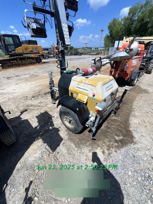 2022 Allmand NLV3GR (4) LED Light Fixture 350W, 23' Vertical Mast, 3kW Prime, Towable, ES Decals, T3