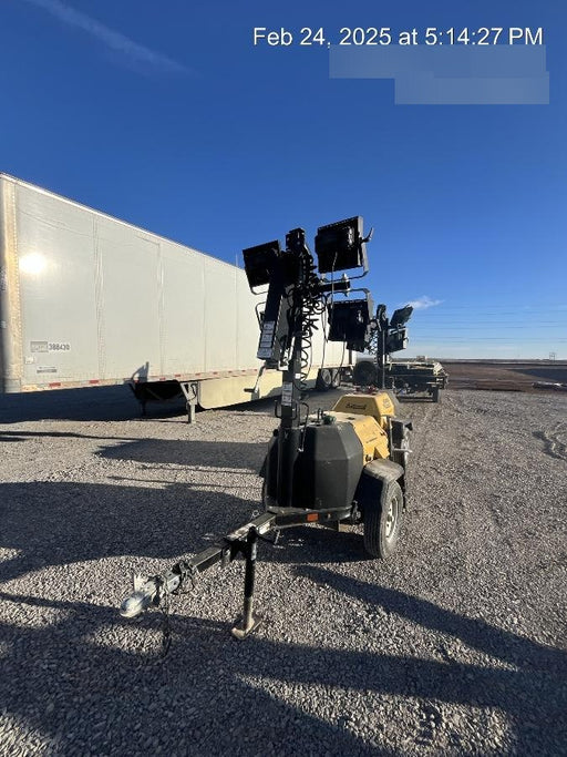 2022 Allmand NLV3GR (4) LED Light Fixture 350W, 23' Vertical Mast, 3kW Prime, Towable, Deep Sea L401, Leveling Jacks, Yanmar T4F 5.8hp