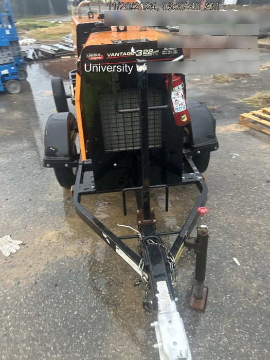 2021 Lincoln Electric Vantage 322 Vantage 322 Ready Pak 3 w/ Decals, ORANGE (includes trailer, cable rack, fender light kit) NO Telematics